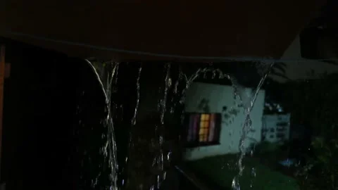 A Stunning 4k Video of a rain lightning storm properly coming down Stock Footage 232207312