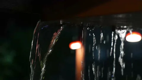 A Stunning 4k Video of a rain lightning storm properly coming down Stock Footage 232207353