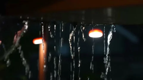 A Stunning 4k Video of a rain lightning storm properly coming down Stock Footage 232207360