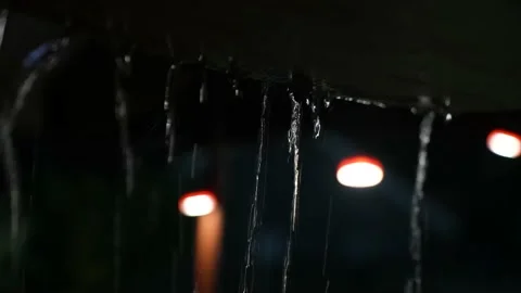 A Stunning 4k Video of a rain lightning storm properly coming down Stock Footage 232207367