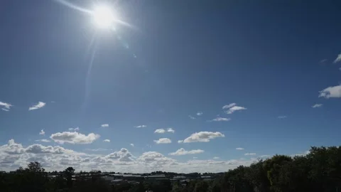 A Stunning 8k video time lapse video of clouds moving over a suburban area Stock Footage 260595204