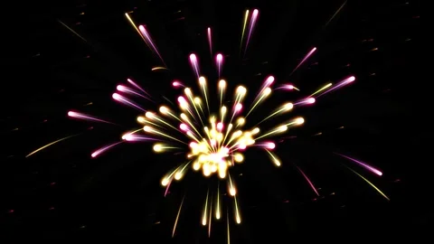 Stunning abstract firework animation with bright glowing light trails again.. 스톡 동영상 345169352