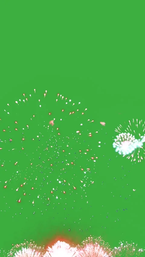 Stunning abstract firework display at nighttime for New Year 2026 and Stock Footage 305881435