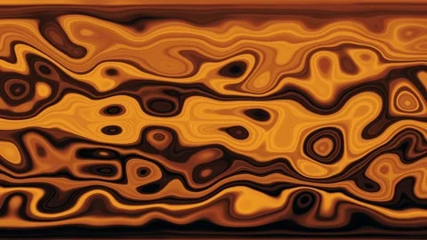 Stunning abstract patterns of vibrant orange and black textures shimmer in fluid Video stock 280686580