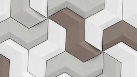 Stunning Abstract Tile Wall 3D Animation | Rotating &amp; Zoom Effects Video stock 303629593