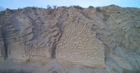 Stunning Aerial Drone Footage of Vlychada Rock Formations in Santorini, Greece Stock Footage 321076461