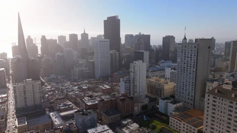 A Stunning Aerial View Capturing the Iconic San Francisco Skyline and Its Stock Footage 311033345