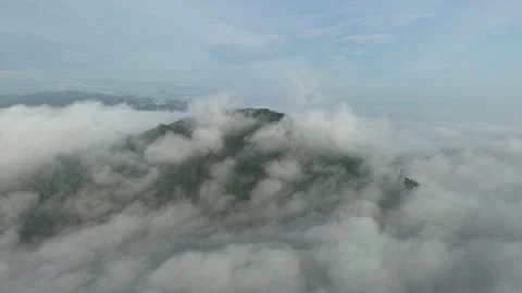 A stunning aerial view capturing the serene beauty of clouds from above. So.. Stock Footage 310952465