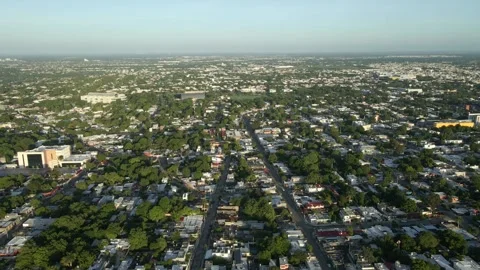 Stunning Aerial View of Merida Capturing Urban and Natural Beauty Stock Footage 328966275