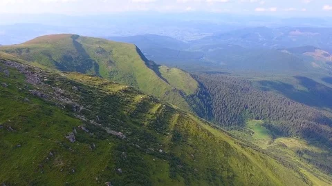 Stunning aerial view of mountains Stock Footage 79873808