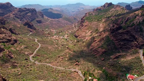 A stunning aerial view of Pico de los Pozos Stock Footage 305533728