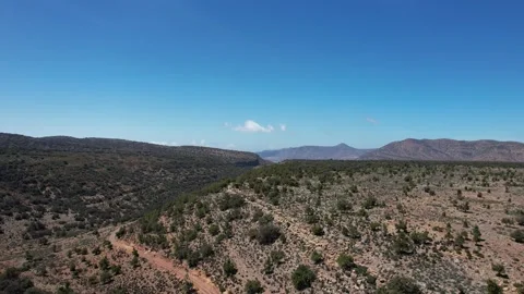 Stunning Aerial View of Win-Timdouine in the Moroccan Highlands near Agadir Stock Footage 306767938
