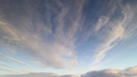 Stunning and beautiful cloud patterns have been observed at sunset during the se Foto stock