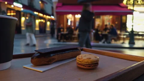 A Stunning and Elegantly Arranged Pastry Display at a Delightful and Charming Stock Footage 318553758