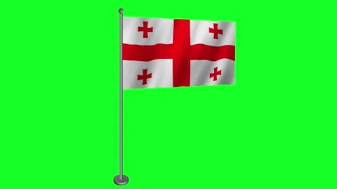 Stunning Animation of the Georgia Flag Stock Footage 277443260