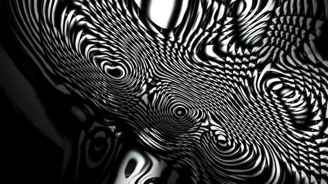 Stunning black and white abstract pattern with swirling lines Stock Illustration