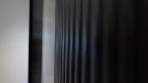 Stunning Black Wall Panel: Up Close Detailed Stock Footage 309760822