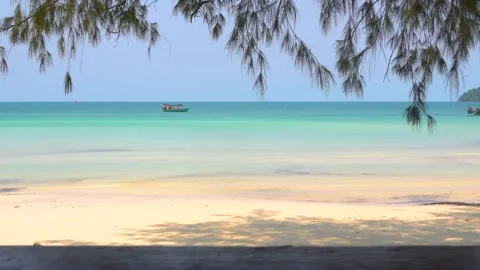 Stunning blue ocean in the daytime Stock Footage 239288232