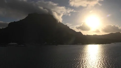 Stunning Bora Bora Sunset Time Lapse Stock-Footage 84291984