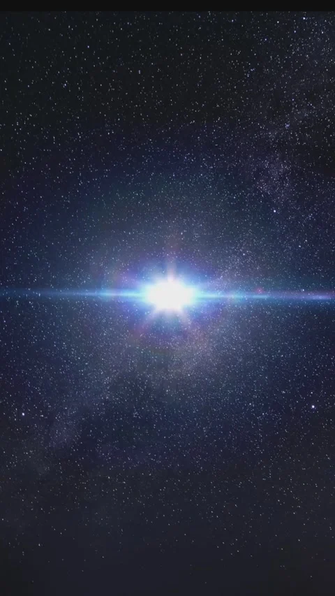 Stunning Bright Star in Deep Space Galaxy with Cosmic Nebula Glow Stock Footage 327060508