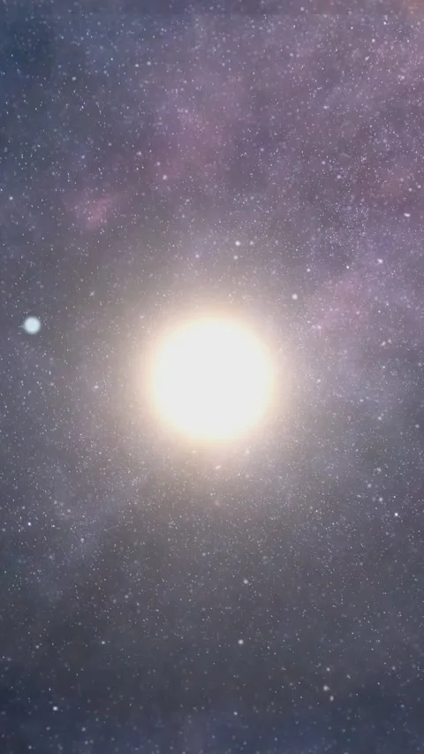 Stunning Bright Star in Deep Space Galaxy with Cosmic Nebula Glow Stock Footage 327060514