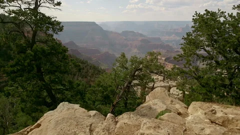 Stunning canyon views captured on a bright day with beautiful scenery Stock Footage 321602407