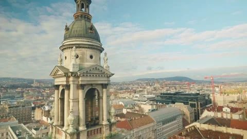 Stunning Cityscape Featuring Historic Tower with Breathtaking Views Stock Footage 338271852