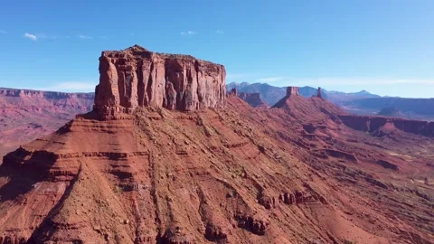 Stunning Cliffs Landscape Of Remnants Of Rock Formation In Monument Valley Stock Footage 262668546