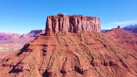 Stunning Cliffs Landscape Of Remnants Of Rock Formation Valley Of Many Buttes Stock-Footage 271244891