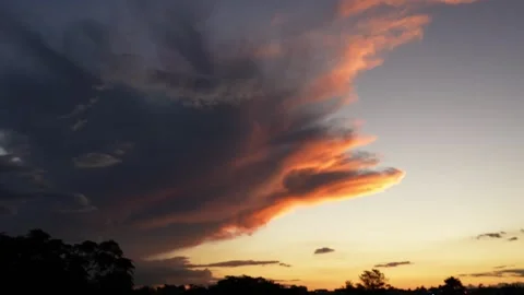 A stunning cloud timelapse over a suburban area in Johannesburg Stock Footage 263770766