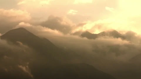 Stunning Cloudy Himalayan Mountain Range Stock Footage 49781150