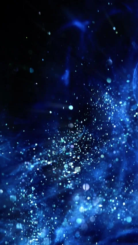 Stunning Cosmic Abstract Art Featuring Blue and Black Space Representations and Stock Footage 293091797
