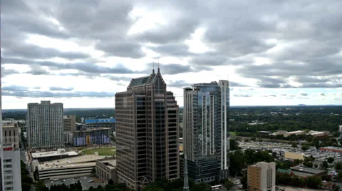 Stunning Dark Clouds Clear to Sunset Timelapse Video stock 31571139