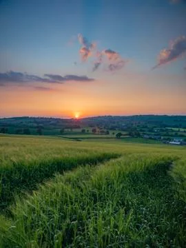 Stunning Devon sunset Stock Photos