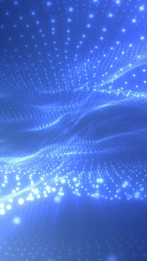 A stunning display of blue light waves flows rhythmically Video stock 312563125