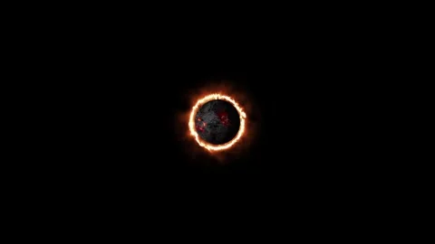 A stunning display of a solar eclipse with a glowing corona surrounding the.. Stock Footage 337567957