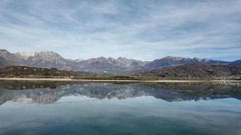 Stunning Dolomite Alps Reflection Stock Footage 292156392