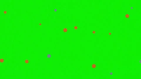 Stunning dots with fluid motion isolated on chroma key green screen Video stock 337047484