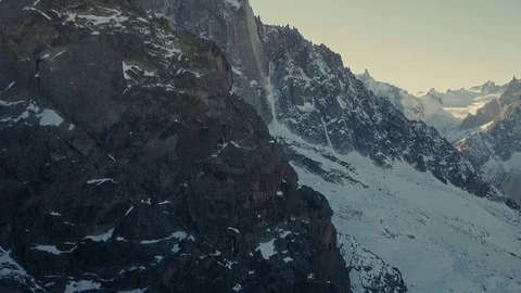 Stunning Drone views over the grand Montet , Mont Blanc, Chamonix Stock Footage 70809610