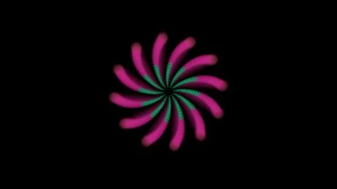Stunning dynamic swirl design with vibrant pink and green colors against a dark Stock Illustration