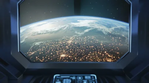 Stunning Earth View from Space: Captivating Horizon Perspectives Stock Footage 319441013