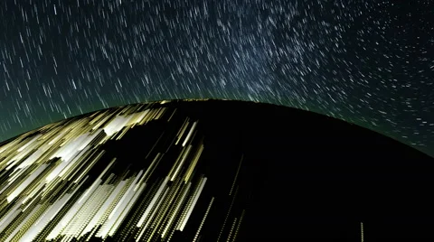 The stunning effects of star trails. Stock Footage 63256881