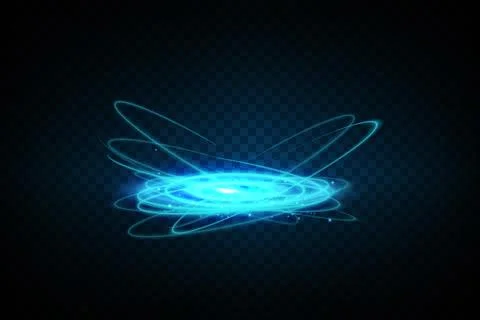Stunning glowing blue light effects beautifully complemented by an intricate Stock Illustration