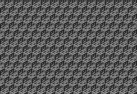Stunning grayscale isometric cube pattern.  Perfect for backgrounds, websit.. Stock Illustration