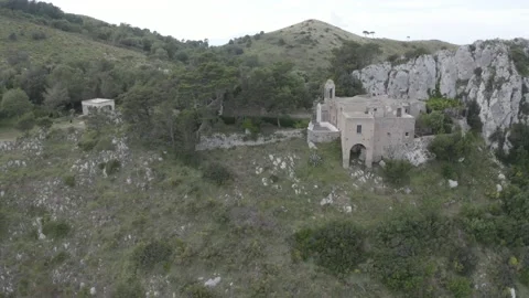 The Stunning Hermitage of Cetrella, then opens to the village of Capri Stock Footage 132585914