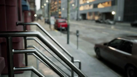 Stunning hyper lapse of downtown area Stock Footage 199125138