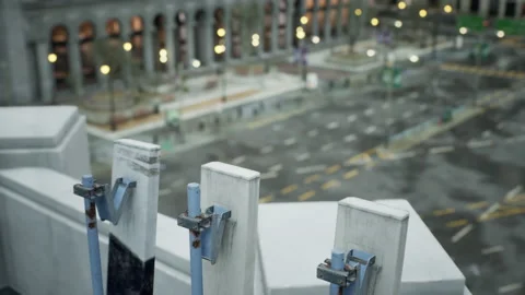 Stunning hyper lapse of downtown area Video stock 204729875