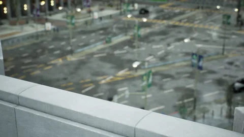 Stunning hyper lapse of downtown area Stock Footage 232609753