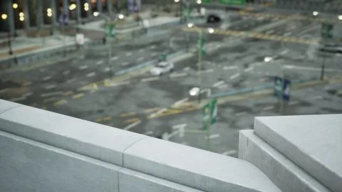 Stunning hyper lapse of downtown area Stock Illustration