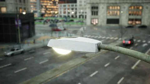 Stunning hyper lapse of downtown area Stock Illustration